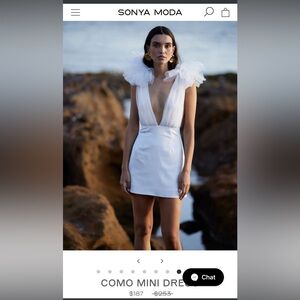 Elegant White Plunge Mini Dress